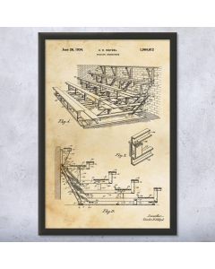 Folding Bleachers Patent Print