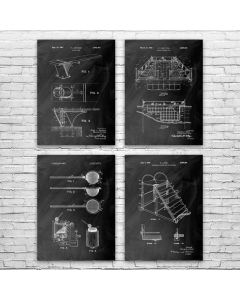 Swimming Pool Posters Set of 4
