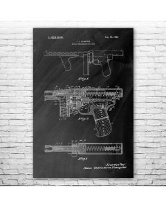 Tommy Gun Patent Print Poster