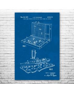 Battleship Game Patent Print Poster