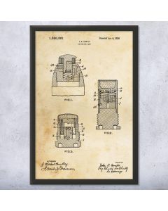 Detonator Fuse Patent Framed Print