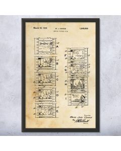 Motion Picture Film Patent Framed Print