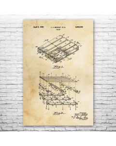 Shipping Pallet Patent Print Poster