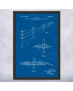 Power Lines Patent Framed Print
