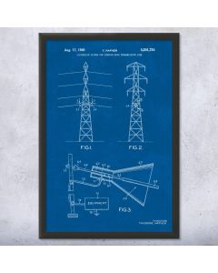 Transmission Tower Patent Framed Print