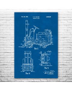 Forklift Poster Print