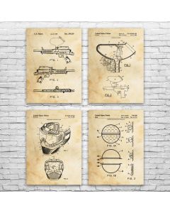 Paintball Patent Posters Set of 4