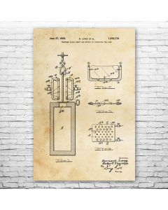 Tempered Glass Patent Print Poster