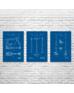 Glass Working Patent Posters Set of 3