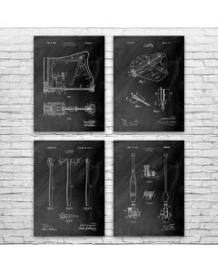 Glass Working Patent Posters Set of 4