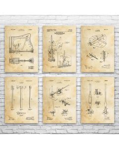 Glass Working Patent Posters Set of 6