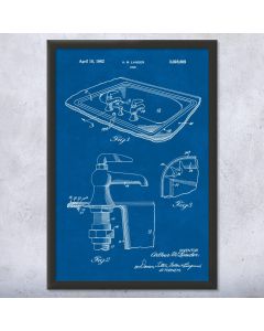Bathroom Sink Patent Framed Print