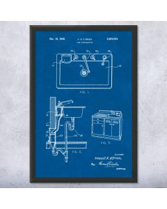 Kitchen Sink Patent Framed Print