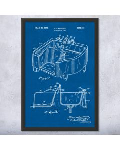 Hair Washing Sink Patent Framed Print