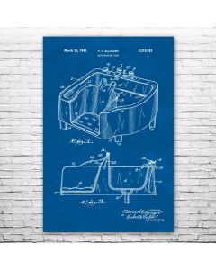 Hair Washing Sink Patent Print Poster