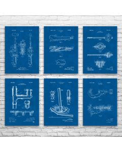 Pipe Fitting Patent Posters Set of 6