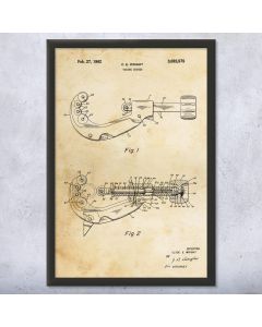 Tubing Cutter Patent Framed Print