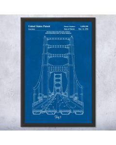 Suspension Bridge Patent Framed Print