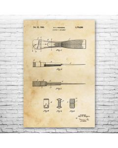 Putty Knife Patent Print Poster