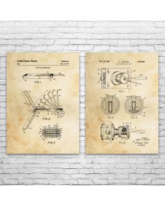 Lock Picking Patent Prints Set of 2
