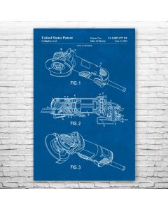 Angle Grinder Patent Print Poster