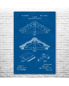 Roof Construction Patent Print Poster