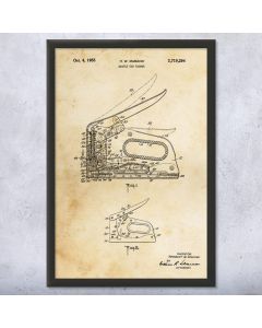 Staple Gun Patent Framed Print