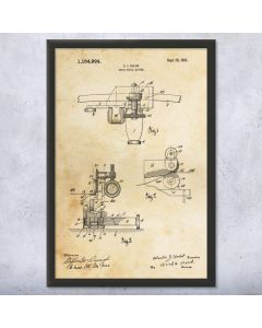 Sheet Metal Cutter Patent Framed Print
