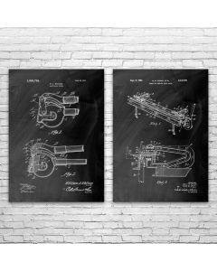 Metal Working Patent Prints Set of 2