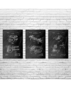 Metal Working Patent Posters Set of 3