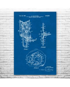 Disk Brake Patent Print Poster