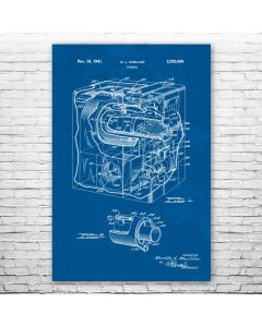 Hot Air Furnace Patent Print Poster