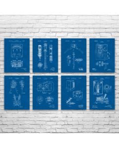 Electrician Patent Prints Set of 8