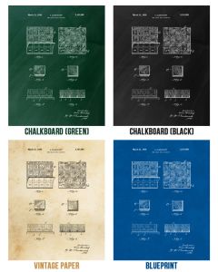 Flooring Patent Posters Set of 3 (Background Options)