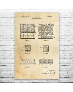 End Grain Wood Flooring Patent Print Poster