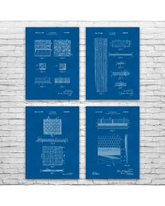 Flooring Patent Posters Set of 4