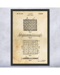 Parquet Flooring Patent Framed Print