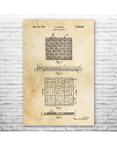 Parquet Flooring Patent Print Poster