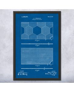 Linoleum Flooring Patent Framed Print