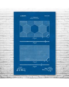 Linoleum Flooring Patent Print Poster