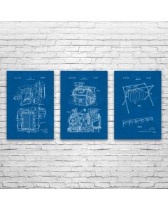 Dry Cleaning Patent Posters Set of 3