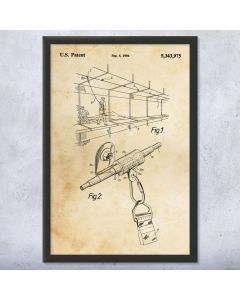 Construction Lanyard Patent Framed Print