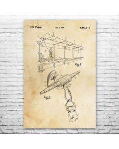 Construction Lanyard Patent Print Poster