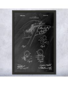 Cue Chalk Patent Framed Print