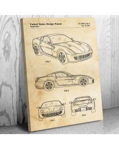 California Sports Car Patent Canvas Print