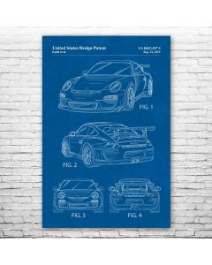GT3RS Patent Print Poster
