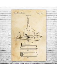 Yoga Mat Patent Print Poster