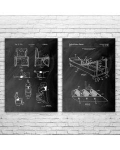 Pilates Patent Prints Set of 2
