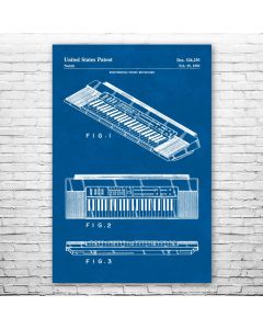 Electric Keyboard Patent Print Poster
