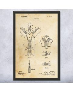 Zipper Patent Framed Print